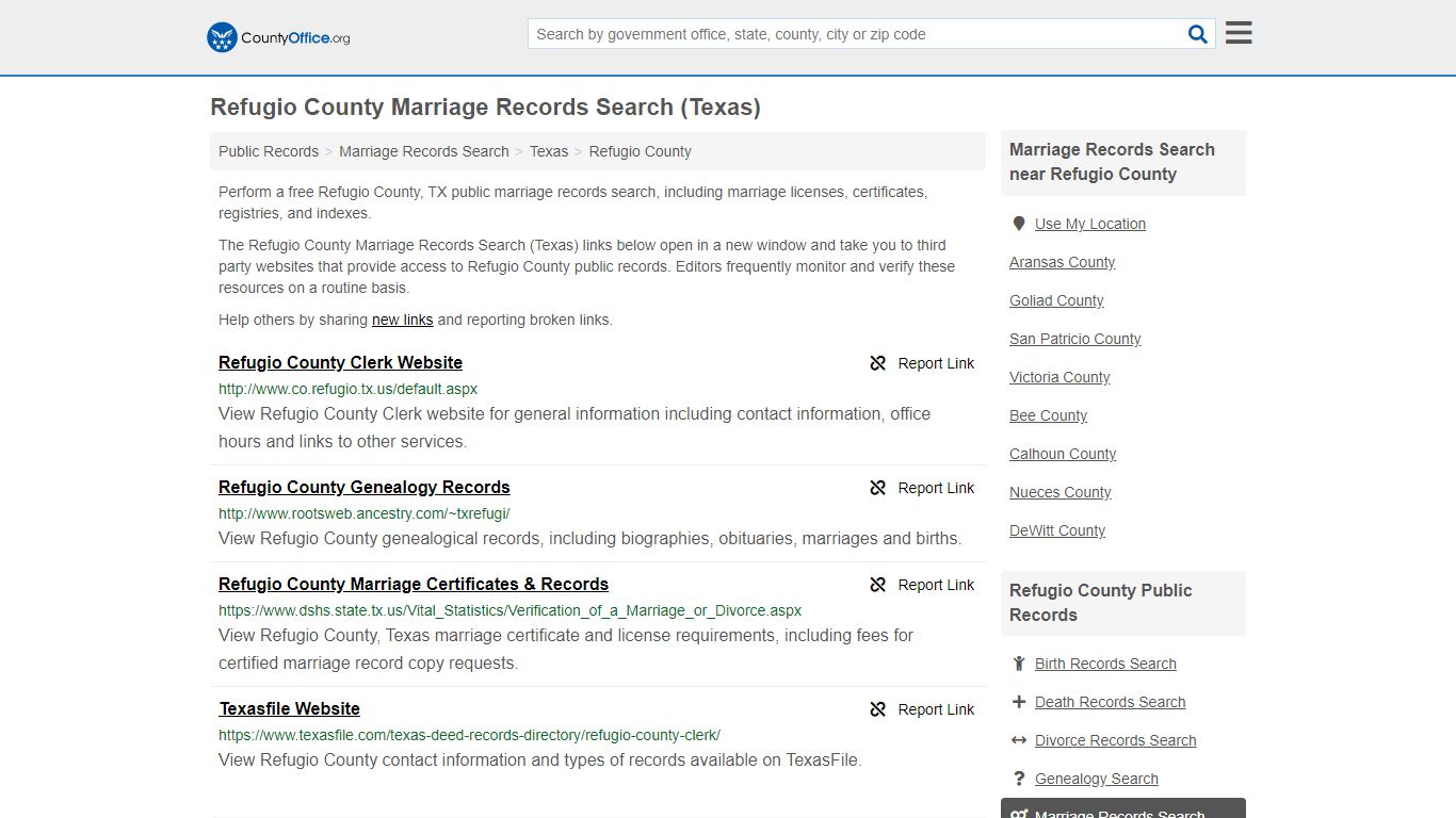 Marriage Records Search - Refugio County, TX (Marriage ...